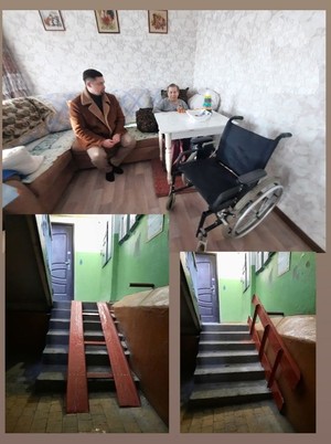 Иван Скиба помог установить пандус в подъезде инвалида-колясочника из Коркино